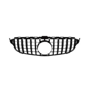 Mercedes-Benz W205 Grill - Omac - GT - Black - '15-'18